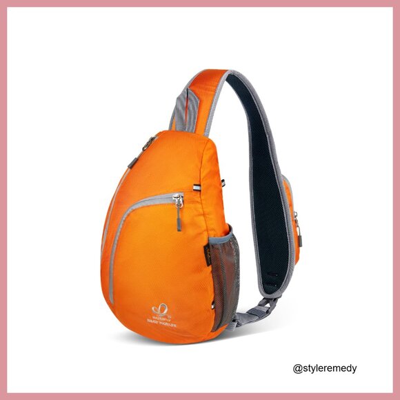 Water Resistant Nylon Sling Bag Lightweight Daypack for Hiking Travel